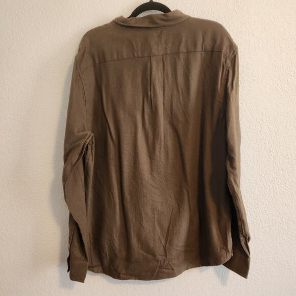 Porter & Ash Men's XL Olive Long Sleeve Button Up Dress Shirt NWT - Picture 7 of 7